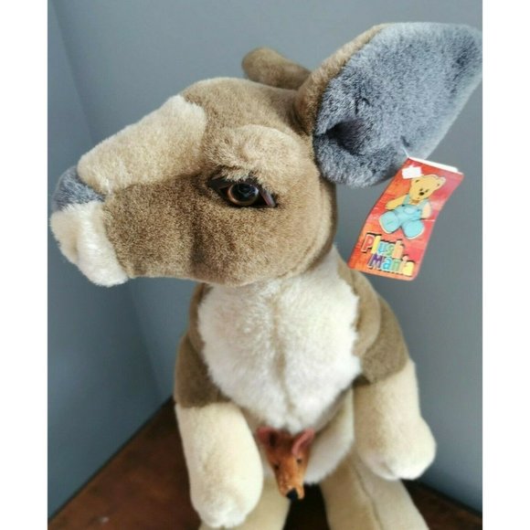 Plush Mania Large Kangaroo With Joey 22" - Picture 2 of 4